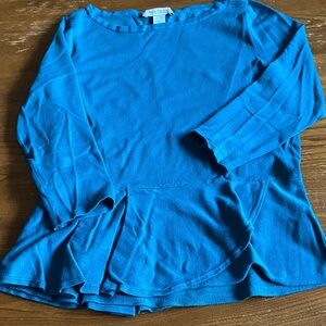 White House black market teal/Blue-green size S peplum top